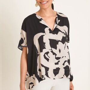 Chico’s Abstract Floral Top